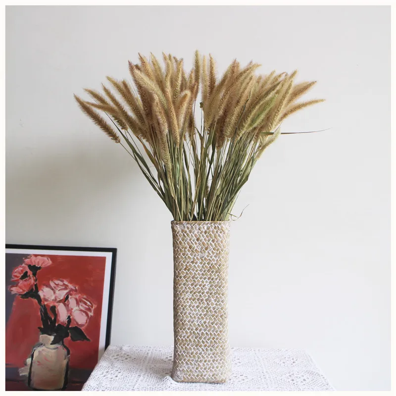 100 шт. Бесплатная доставка букет из высушенной собачьей травы необработанных