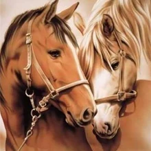 GATYZTORY 5D алмазная живопись Полная площадь DIY домашний декор мозаика Стразы Картина на холсте с логотипом на заказ настенные картины коричневые лошади