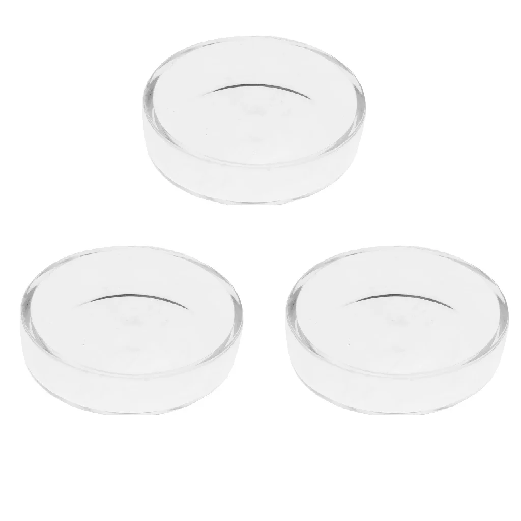3 pcs Aqua Fish Pond Shrimp Feeder Food Dish Bowl Feeder Tray Container Glass Shrimp Feeding Dish for Shrimp Food Round