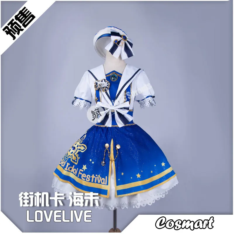 Аниме Lovelive! Аркадная игра Awaken Sonoda Umi косплей костюм со шляпой костюмы на Хэллоуин для женщин Новинка