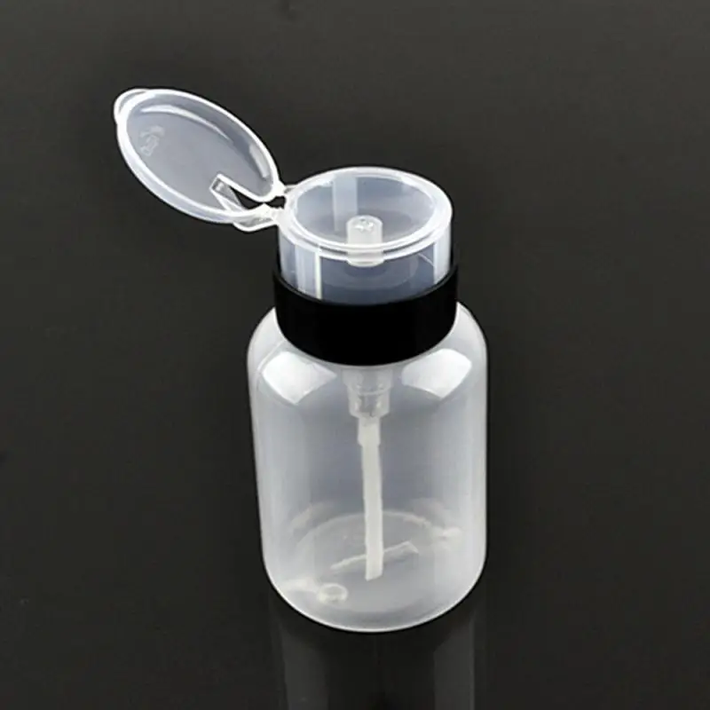 210ml Empty Pump Dispenser Acrylic Gel Polish Remover Cleaner Liquid Container Storage Small Pressure Bottle Storage Bottle