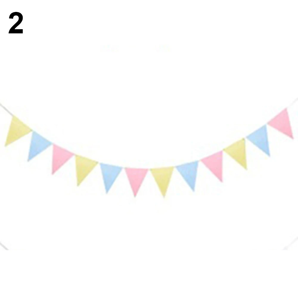 2.5m DIY Multicolor Bunting Banners Garland Flags Pendant for Baby Shower Birthday Party Home Decorations - Цвет: 02