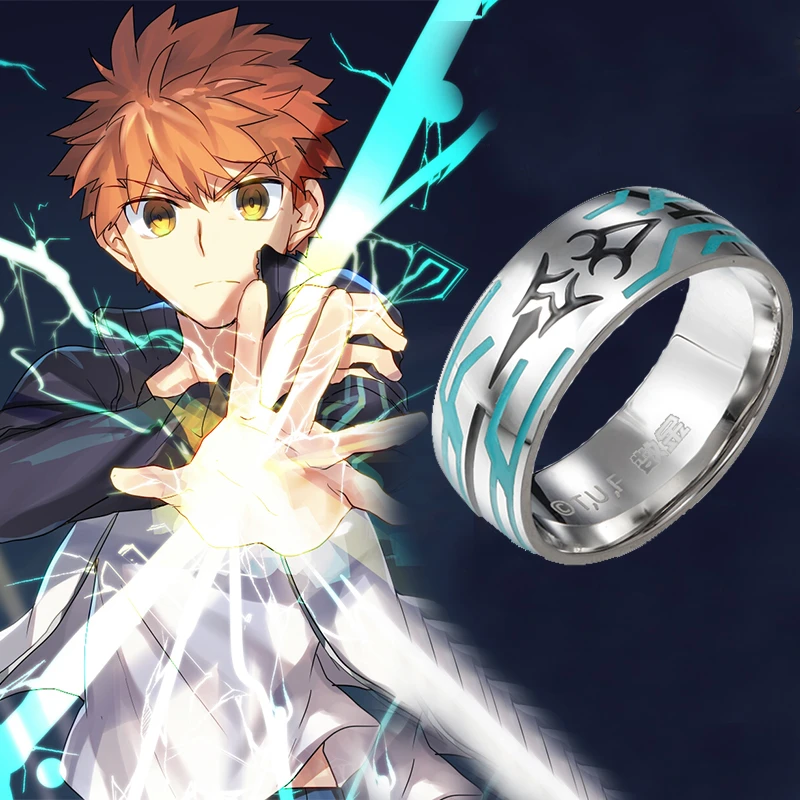Anillo mágico oficial de Anime Fate/Stay Night, Cosplay Shirou Emiya, de tamaño de UU. 9, joyería de cobre mujeres, hombres, pareja, regalo de cumpleaños|Anillos| - AliExpress