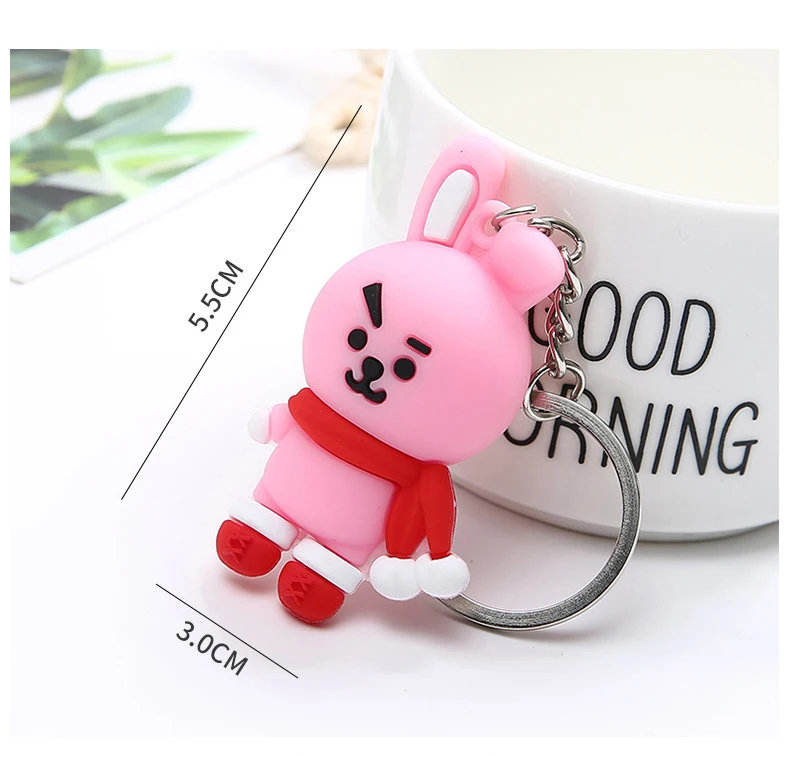 Bangtan мальчики Рождество "Suga" "TATA" и т. Д. Индивидуальные хороший мультфильм брелок цепи сумки для женщин мужчин ювелирные изделия Bangtan аксессуары