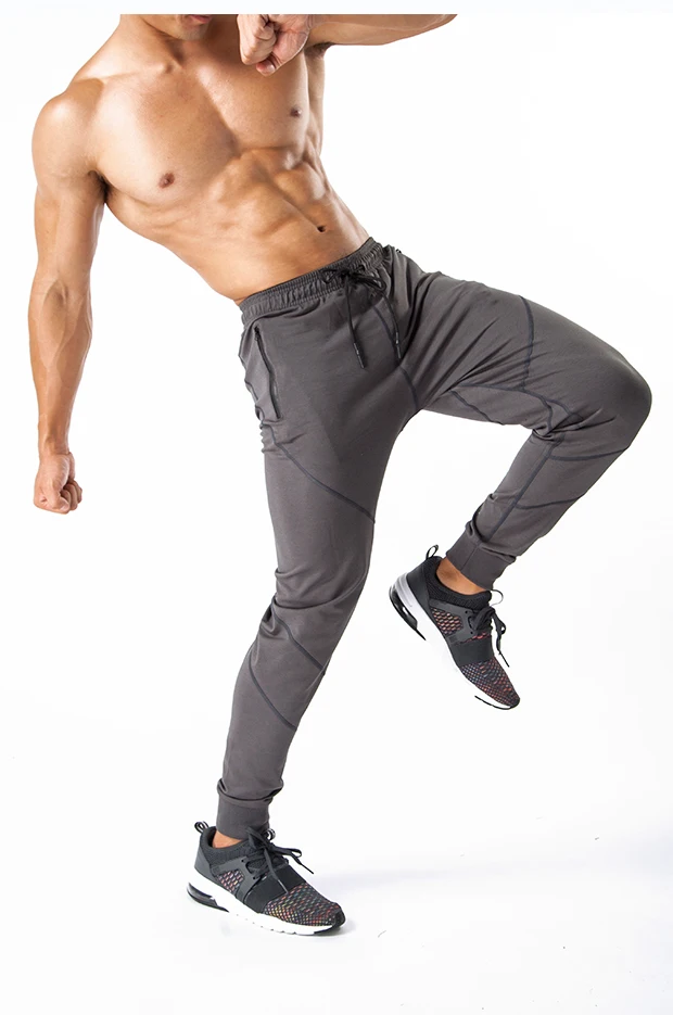 Новые осенние штаны для бега, Мужские штаны для бега, мужские спортивные штаны для бега, бодибилдинга, тренировочные брюки для тренировок, спортзала, тренировочные брюки, брюки - Color: 1005 gray pants