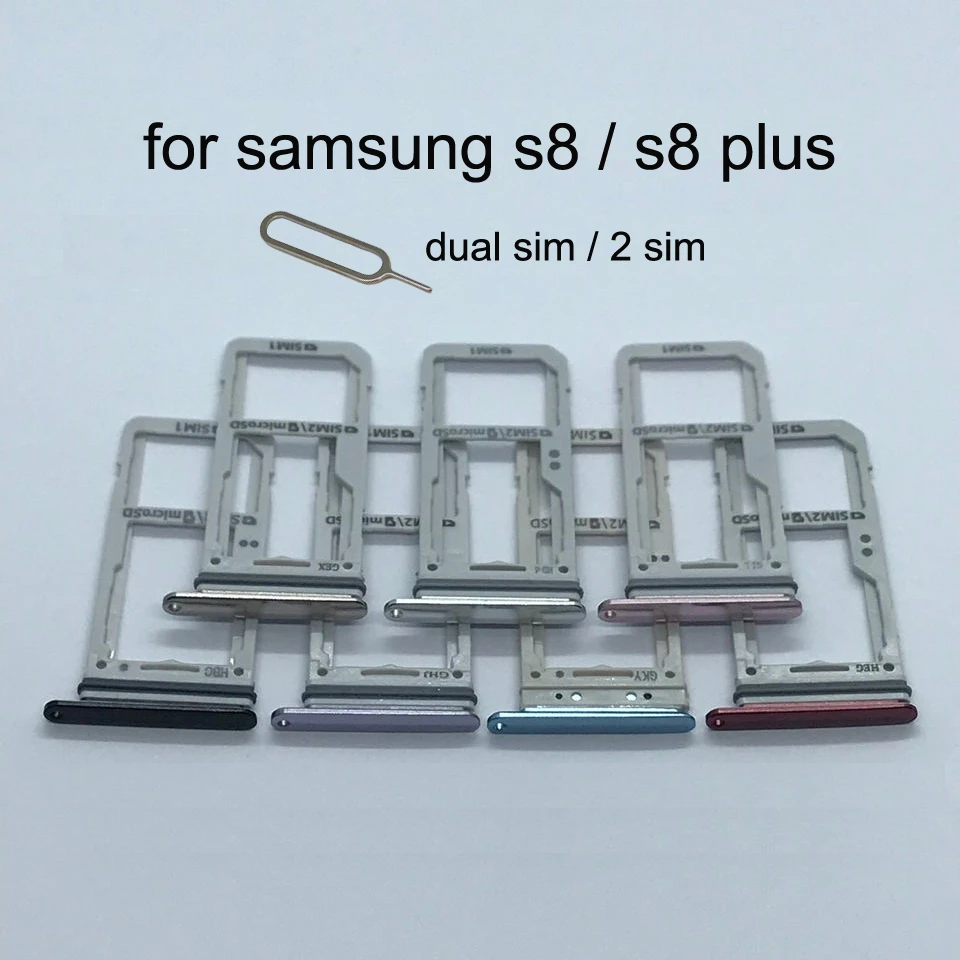 g955f Dual SIM tarjetas SD soporte para Samsung Galaxy s8 plata g950f duos/s8