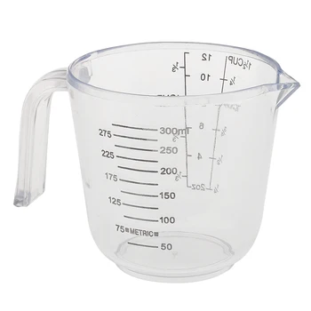 

300ml Multi-Purpose Plastic Measuring Cup Kitchen Lab Test Salon Utensil DIY Cooking Tool