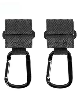 

2PCS Baby Stroller Hook Metal Multifunctional Hook Floating Point Non-slip Design Square Carabiner Hook Leather Metal Material