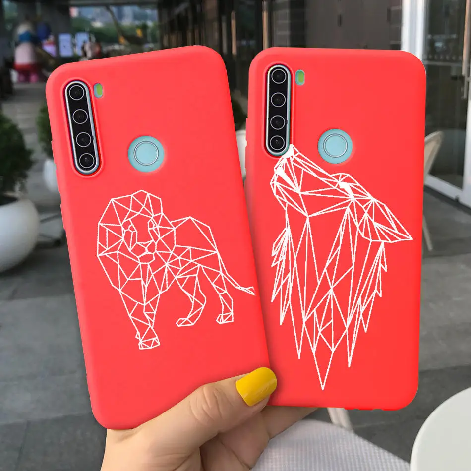Чехол для Redmi Note 8 8T 9 S Pro Max ТПУ с рисунком льва волка красного цвета | Мобильные