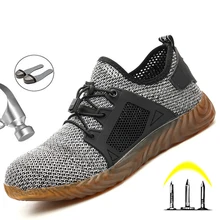 Chaussures de sécurité indestructibles pour hommes et femmes, baskets de travail anti perforation à bout en acier, grande taille 49 50, 2021