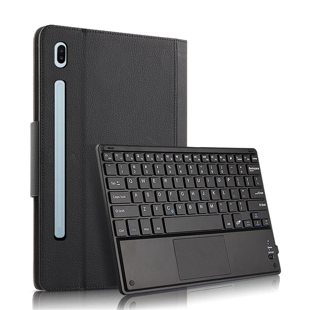 black Планшет с английской клавиатурой для samsung Galaxy Tab S6 10,5 SM-T860 T865 T867 Беспроводная Клавиатура США протектор планшета с сенсорными панелями - Цвет: black