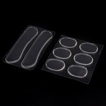 1 лист, прозрачные силиконовые женские стельки для ухода за ногами, накладки на пятку, гелевые вставки для обуви