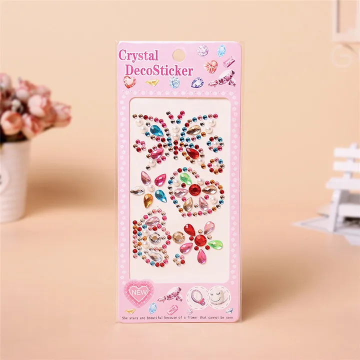 5   Colorful Rhinestones Sticker For Women Mobile Phone Nails Diy Jewelry Sticker Acrylic Crystal Gemstone Stereo Diamond Sticker