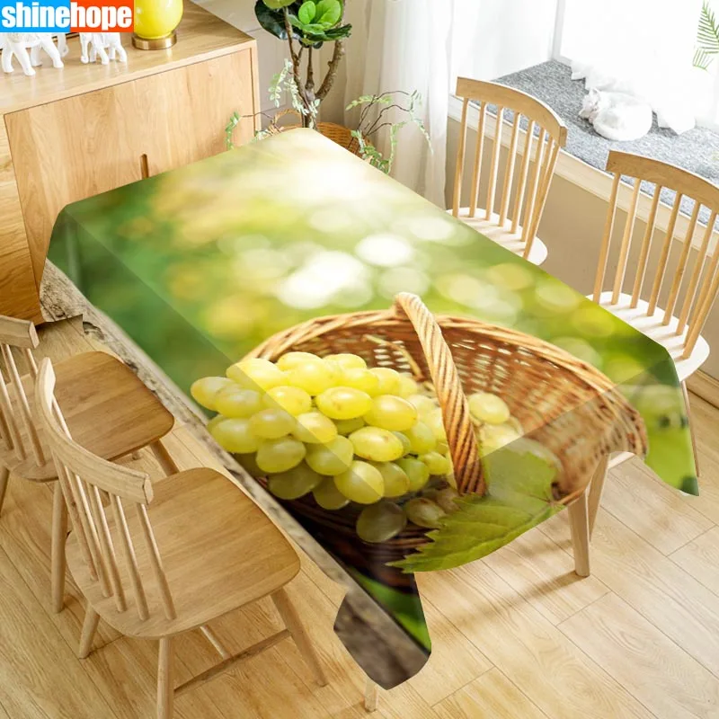 Custom Grape Table Cloth Oxford Print Rectangular Waterproof Oilproof Wedding Table Cover 100X140cm,140X250cm - Цвет: tablecloths 9