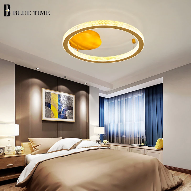 Современные светодиодные потолочные лампы для гостиной, столовой, спальни, Золотой/кофейный цвет, рамка, заподлицо, потолочные лампы, внутреннее освещение