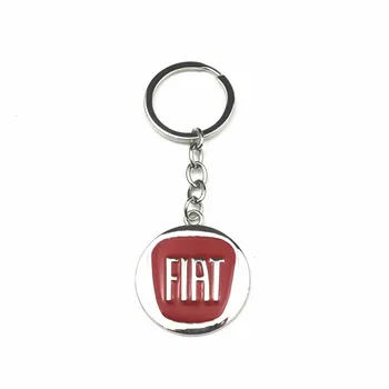 

1PCS 3D Metal alloy Car Styling Fashion Keychain Key Chain Key Rings For Fiat Panda Bravo Punto Linea Croma 500 595