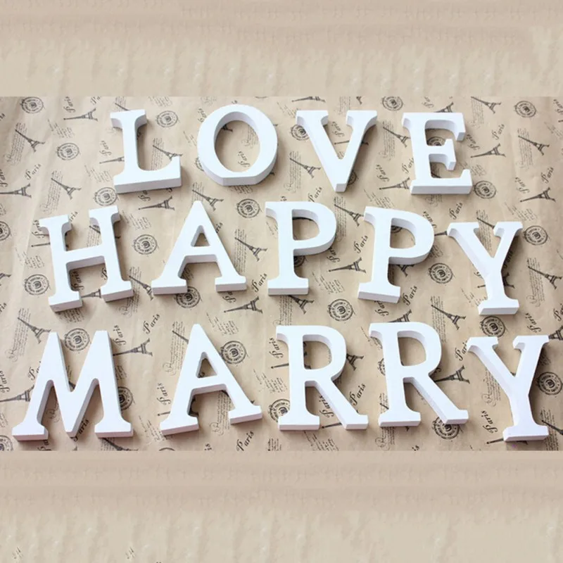 

Wedding Decration Creative A-Z Wooden Wood Letters Alphabet Word Free Standing Wedding Party Home Decor Dropping