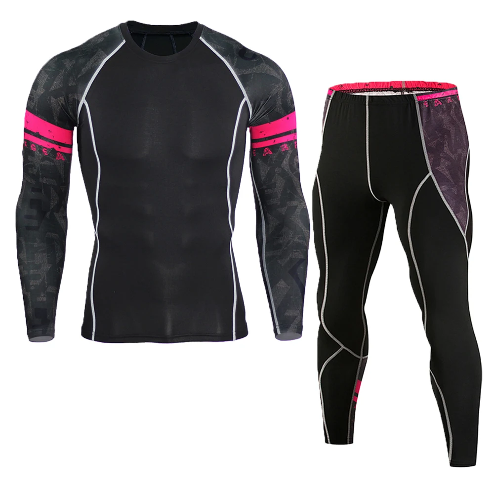 

New Men's Thermal underwear Base layer Tracksuit Warm Men's Winter Sports Suits Compression Sportswear tights Long Johns 4XL