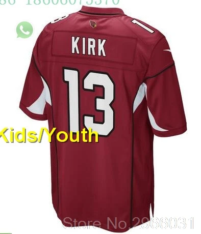 for kids youth А+++ качественные детские Молодежные 11 Ларри фитцджералд 31 Давид Джонсон Джош Розен 3 Кристиан Кирк 13 Джерси Аризона - Цвет: for kids youth