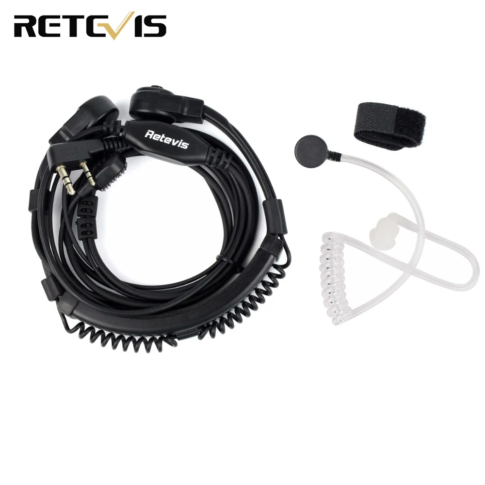 Retevis Выдвижная Горло Микрофон Гарнитуры PTT Walkie Talkie Наушник Для Kenwood H777 TYT Baofeng УФ 5R