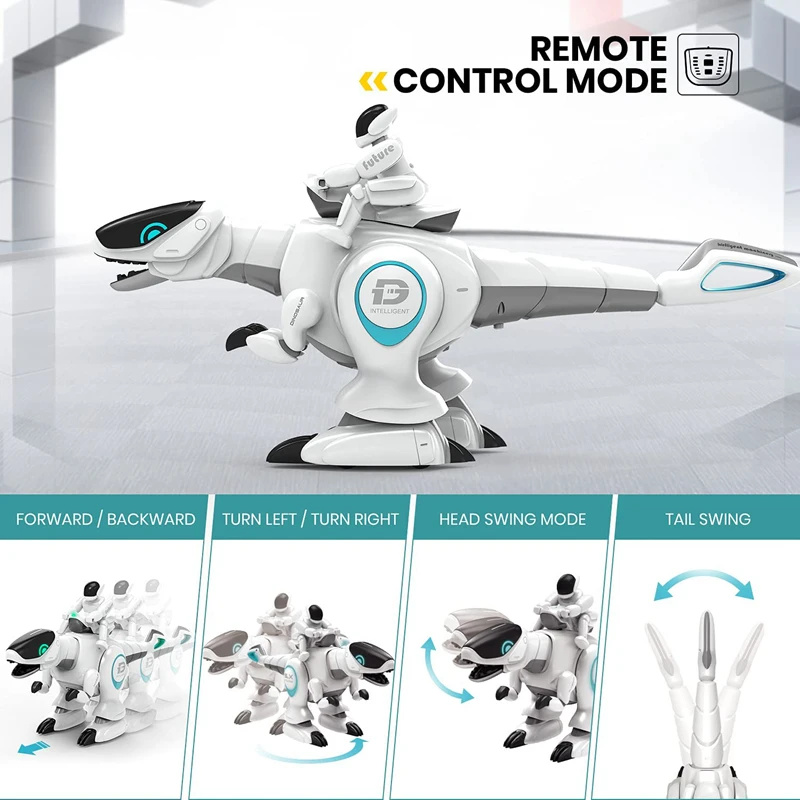 Smart Remote Control Dinosaur 23.6 Inch With LED Lights Mist Spray Intelligent Touch Function Dinosaurs Toys English Version 5