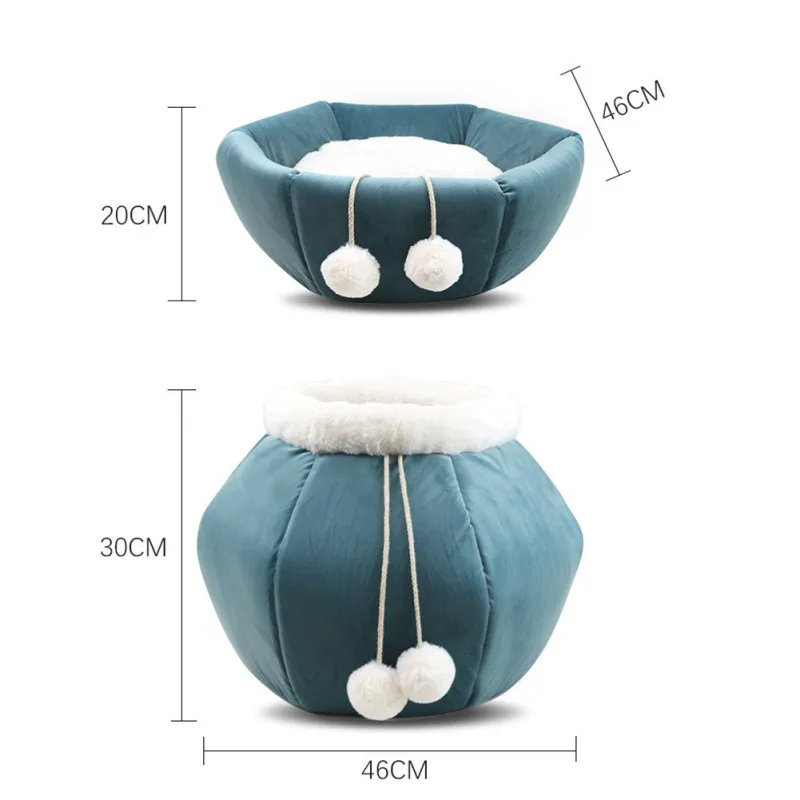  Pet Cat Foldable Nest Double Function Bed Warm Sleeping Bag Cat Winter Special Cold Winter Warm Cat