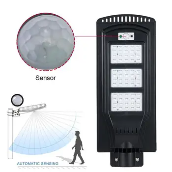 

LED Lamp Post Light Waterproof Solar Panel Powered Security Street Light