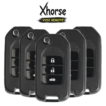 

KEYECU 5x (English Version) Xhorse Wireless DS Style 3 Button Universal Remote Key for VVDI Key Tool ,X004 Series
