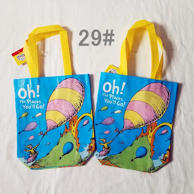 29 10 шт./лот DR. Seuss Кот в шляпе шоппер сумки для покупок печать нетканый рециркулируемый мешок нетканые ткани - Цвет: 29