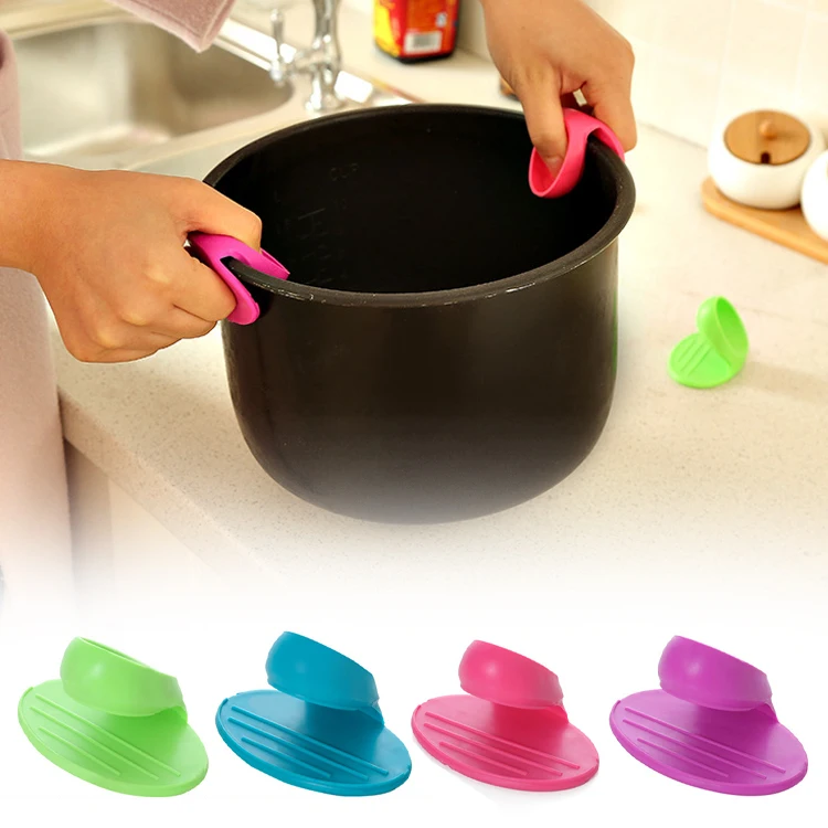 

Finger Protector Sleeves Silicone Microwave Oven High Temperature Insulation Mini Practicsl Multi-Function Anti-Hot Pot Clips