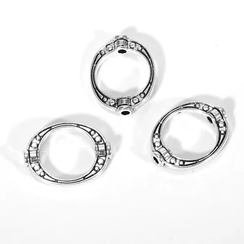 

10pcs 19X15mm Hollow Spaces Beads Metal Bead Charm Connectors for DIY Jewelry Findings Bangle Bracelet Necklace Making