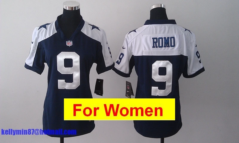 Stitiched, Dallas s, Tony Romo, Emmitt Smith, Cole besley, Sean Lee, Jason Witten, Ezekiel Elliott, для женщин Джерси - Цвет: Черный