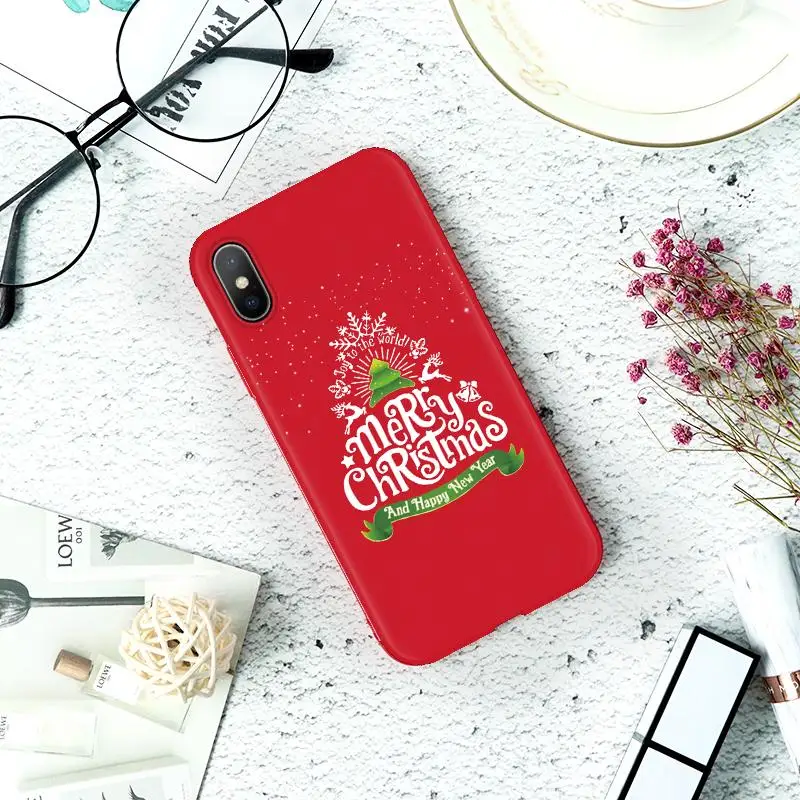 Kho-sdjoy Рождественский мягкий чехол для телефона с изображением лося для iPhone 7, чехол из ТПУ для iPhone 5, 6 S, 8 Plus, XS, X, Xr, XS Max, 11 Pro, MAX, год, матовый чехол - Цвет: Kho-sdjoy