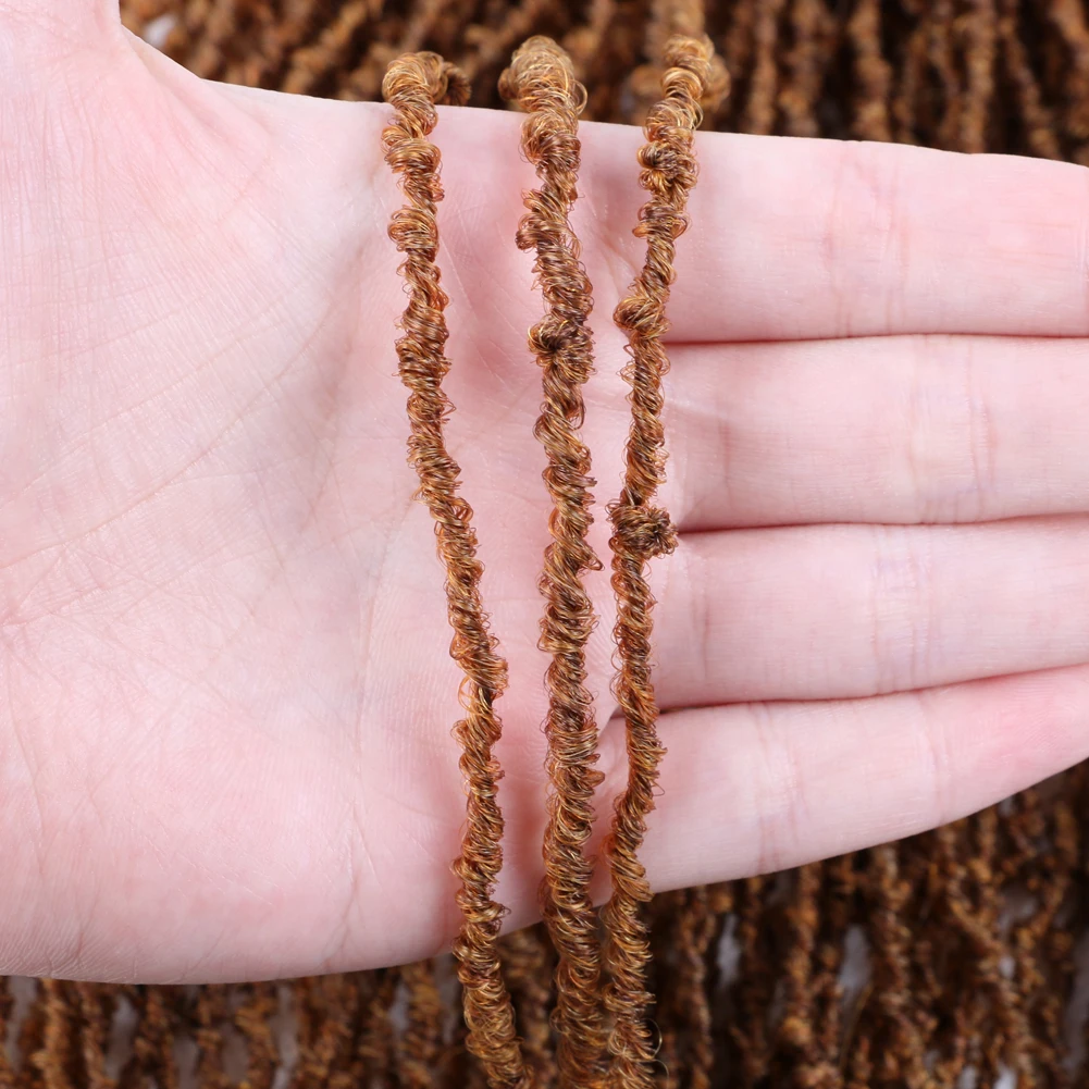 Faux Micro Locs Crochet Hair 16 Inch Sister Locks Hair Extensions Natural Curly DreadLocks Mini African Roots Black Brown Red Faux Micro Locs Crochet Hair 16 Inch Sister Locks Hair Extensions Natural Curly DreadLocks Mini African Roots Black Brown Red