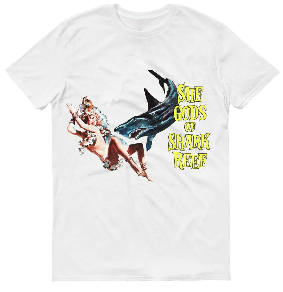 She Gods Of Shark Reef 1958 Мужская футболка с изображением старого фильма Размер S 5Xl