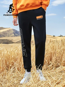 

Pioneer Camp Mens Sweatpants for Winter Fashion 100% Cotton Causal Black Pants Straight Trousers for Male AZZ908175