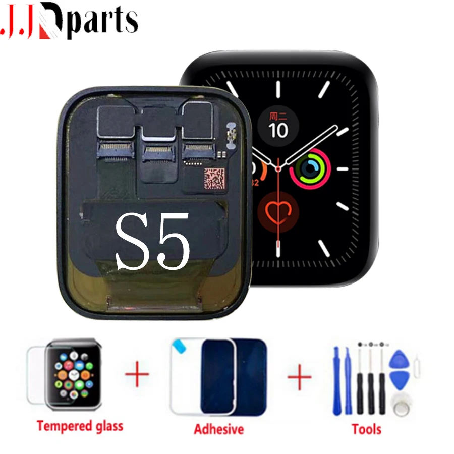 Untuk Apple Watch Seri 5 Layar Sentuh Display LCD Digitizer A2156 40Mm,  a2157 44Mm LCD untuk Apple Watch S5 LCD + Tempered Glass|Ponsel Layar LCD|  - AliExpress