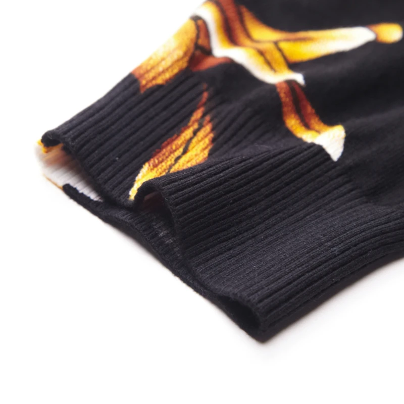 Свитер O-neckn Pull Homme, черный, белый цвет, принт с животными, мужской свитер и пуловер, мужской тренд, тонкий длинный рукав, Maglione Natale