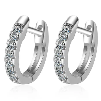 

Ear Clip Women's Korean-style Sweet Diamond Set Single Row Earrings Simple Ear Stud Small Ear Ring Ornament