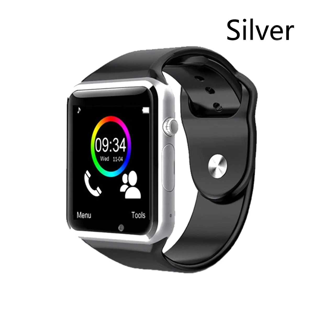 A1 Bluetooth Смарт часы Спорт поддержка вызова Музыка 2G с SIM TF камера Smartwatch для Android PK Dz09 Gt08 U8 T8 I5 - Цвет: silver