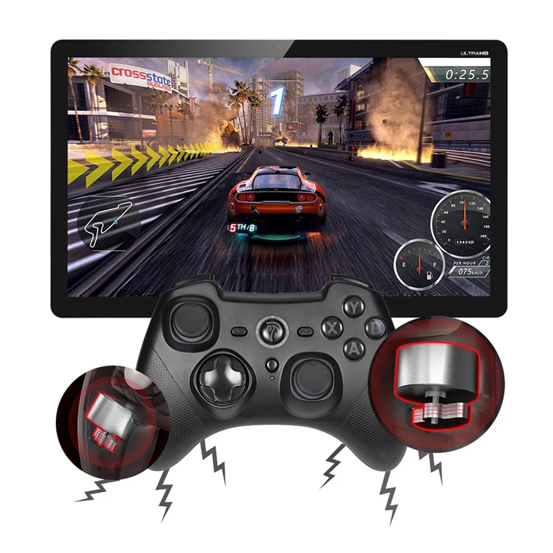 RISE-Esm-9101 геймпад для Xiaomi Mi Tv Box 3 S игровой контроллер с двойной вибрацией Turbo Android геймпад для ПК Ps3 телефон
