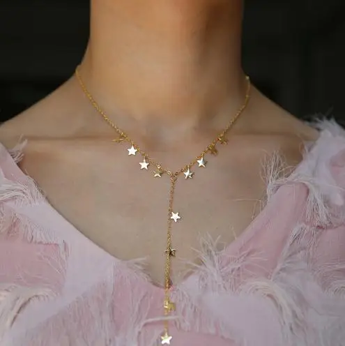

VAE3 new 2019 silver 925 jewelry hot sell product women man 45cm necklace send with dust bag lover gift small star style