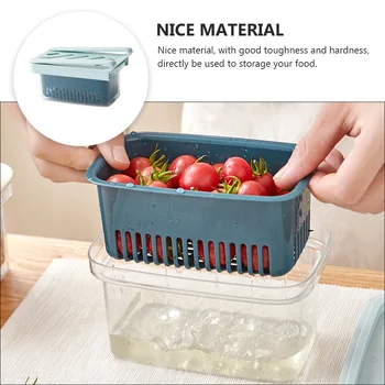 

Drainable Fruit Keeper Drawer Type Storage Box Sliding Refrigerator Box Household Storage Box Drain Storage Box For Kitchen Home