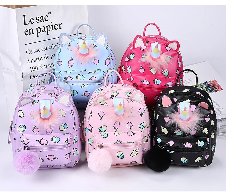 Mini Unicorn Leather Children School Bags