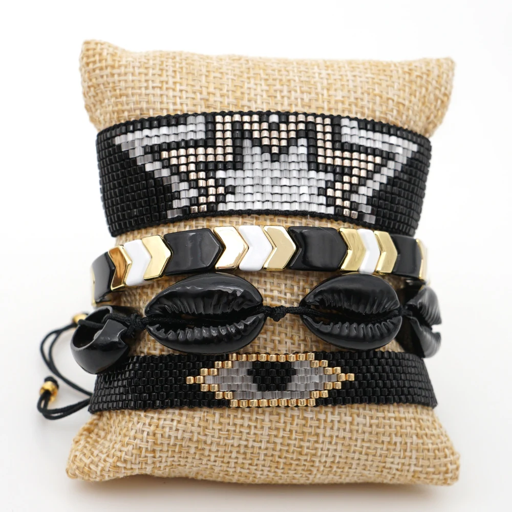 Go2boho MIYUKI сглаза браслеты мужские эмаль плитка бусины браслет для женские Украшения, Браслеты Mujer Moda Instagram горячая распродажа