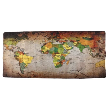 

Game Mouse Pad Old World Map Large Keyboard Pad Laptop Desk Mat Brown Rubber + Cloth 90x40x0.2Cm
