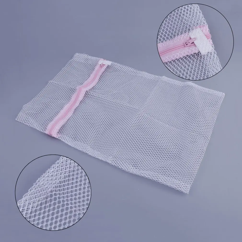 3 Sizes Zippered Mesh Laundry Wash Bags Foldable Delicates Lingerie Bra Socks Underwear Washing Machine Clothes Protection Net