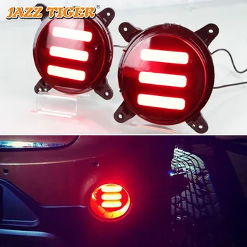 

JAZZ TIGER 2PCS Car LED Rear Fog Lamp Brake Light Reflector Bumper Light Auto Decoration Lamp For Hyundai Grand I10 2017 - 2019