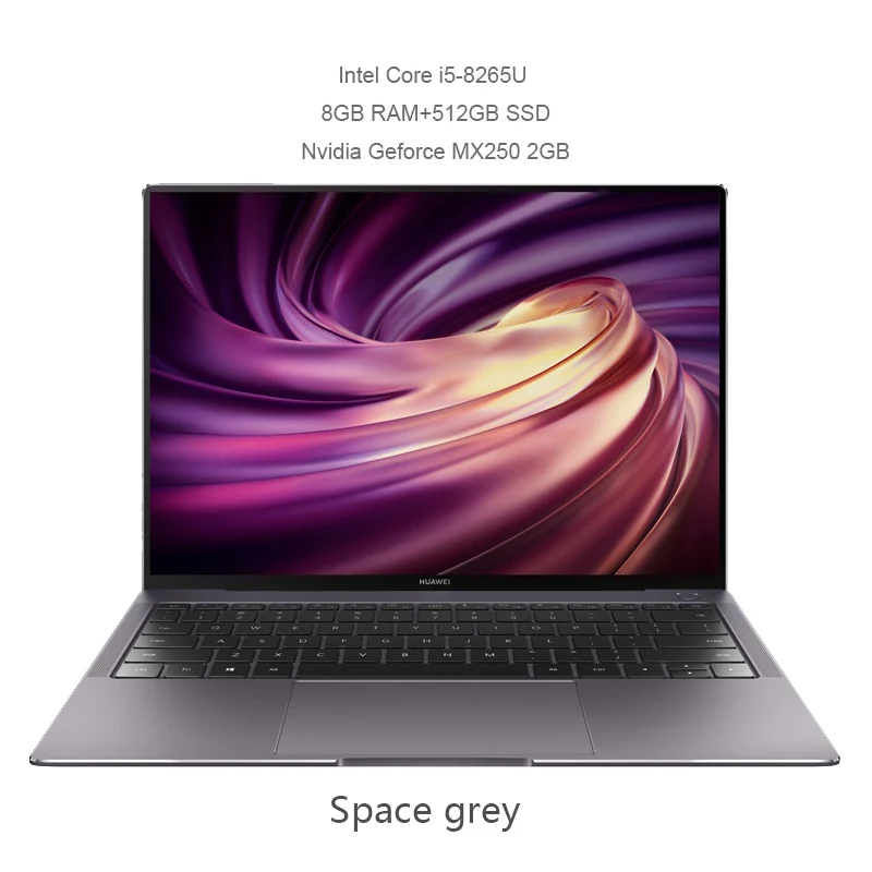 Huawei MateBook X Pro ноутбук с системой Windows 10 Intel Core i7 8565U/i5 8265U 8 Гб ram 512 ГБ SSD PC отпечаток пальца 2 ГБ GDDR5 - Цвет: Intel Core i5-8265U