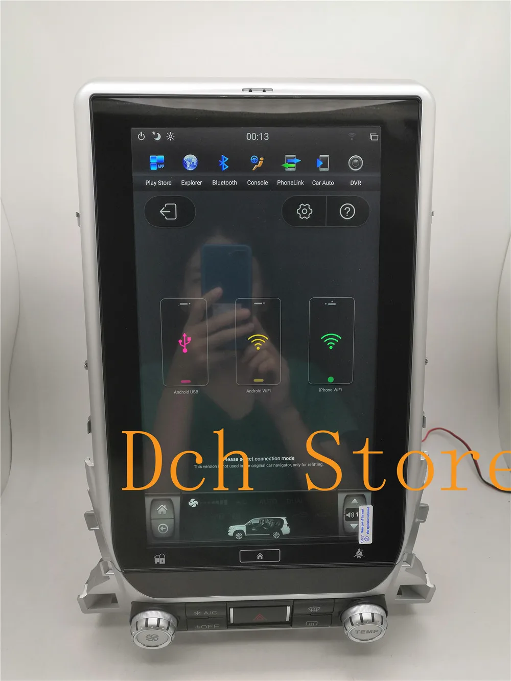 Cheap 13.6 inch Vertical tesla style Android 8.1 Car DVD GPS Navigation for TOYOTA LAND CRUISER LC200 2016 2017 2018 radio px6 carplay 26